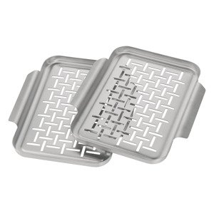 Grillmeister Grilovací pánev / Grilovací deska / Marinovací mísa (grilovací talíř malý, 2 kusy)
