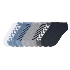 pepperts!® Dětské nízké ponožky s BIO bavlnou, 10 párů (modrá / bílá / šedá / navy modrá, 39-42)