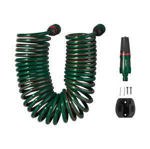 Parkside® Sada spirálové hadice / Sada hadice na terasu / Sada ploché hadice (spirálová hadice 10 m (3/8 palce))