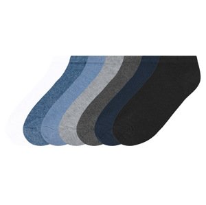 pepperts!® Dětské ponožky s BIO bavlnou, 7 párů (modrá / bílá / šedá / navy modrá / černá, 39/42)