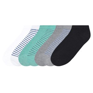 pepperts!® Dětské ponožky s BIO bavlnou, 7 párů (bílá / šedá / tyrkysová / navy modrá, 31/34)