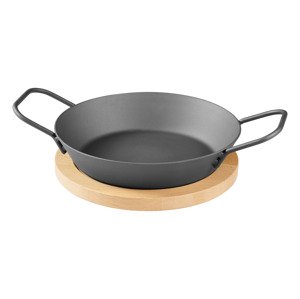 Grillmeister Železná grilovací pánev (ø 20 cm se servírovací deskou)
