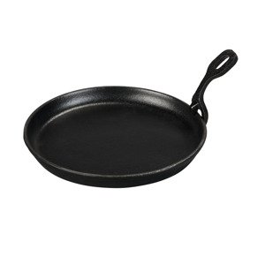 Grillmeister Litinová servírovací pánev s břidlicovou deskou / Lis na hamburgery / Lis na maso (grilovací deska)