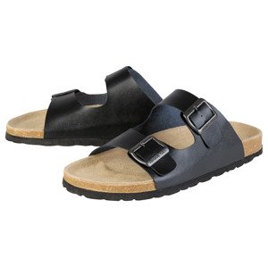 Livergy® Pánské kožené pantofle (černá, 41)