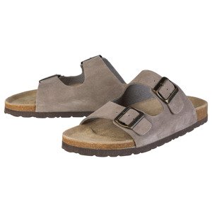 Livergy® Pánské kožené pantofle (hnědá, 43)