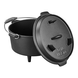Grillmeister Litinová grilovací pánev / Pekáč na chléb / Holandská trouba (holandská trouba, 4,2 l)