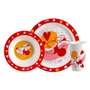 Dětský snídaňový set, 3dílný (Minnie Mouse)
