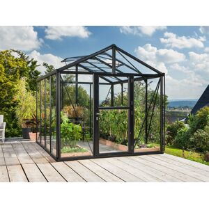 Vitavia Zahradní skleník Zeus (3mm tvrzené bezpečnostní sklo, cca 10 m², černá)