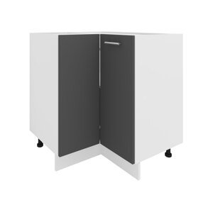 VCM Skříňka / Čelní panel Esilo, v moderním stylu (Rohová skříň, bílá/antracitová, 1 Tür)