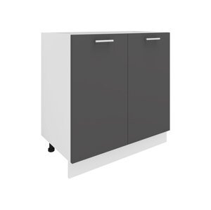 VCM Skříňka / Čelní panel Esilo, v moderním stylu (kuchyňská skříňka, bílá/antracitová, 2 Türen 80)