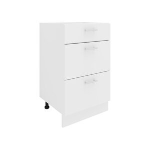 VCM Skříňka / Čelní panel Esilo, v moderním stylu (kuchyňská skříňka, bílá/bílá, 3 Schubladen)