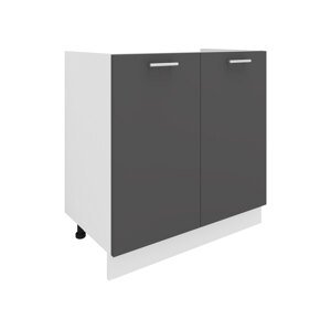 VCM Skříňka / Čelní panel Esilo, v moderním stylu (Umyvadlová skříňka, bílá/antracitová, 2 Türen)
