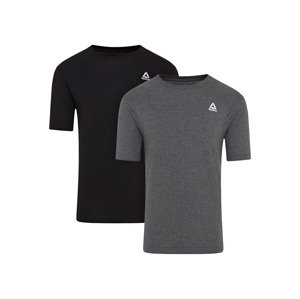 Reebok Pánské triko, 2 kusy (černá/šedá, L)