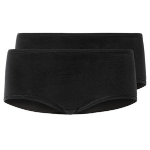 esmara® Dámské kalhotky s BIO bavlnou, 2 kusy (černá, L(44/46))