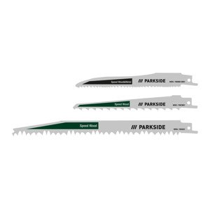 Parkside® Sada pilových listů Pfsz 3 B1, 3dílná (dřevo / surové dřevo)