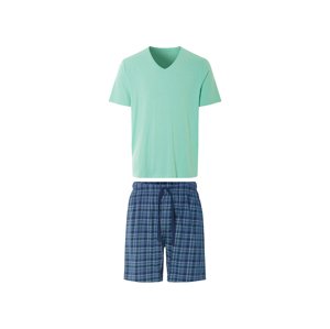 Livergy® Pánské pyžamo (kostkovaná zelená / modrá, XXL (60/62))