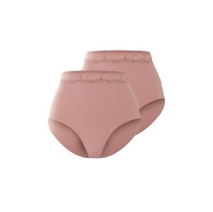 esmara® Dámské bezešvé kalhotky s vysokým pasem, 2 kusy (světle růžová, Xl(48/50))
