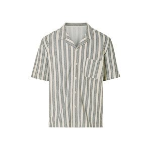 Livergy® Pánská volnočasová košile (bílá / navy modrá, S (44/46))