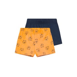 lupilu® Chlapecké šortky, 2 kusy (oranžová / navy modrá, 74/80)