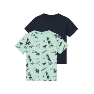 lupilu® Chlapecké triko, 2 kusy (navy modrá / mintová, 122/128)