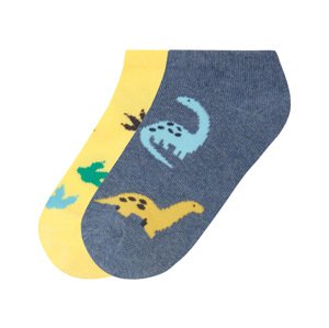 Dětské kotníkové ponožky, 2 páry (dinosaurus, 35/38)