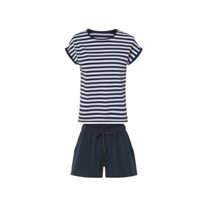 esmara® Dámské pyžamo (navy modrá / bílá, S (36/38))