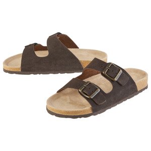 esmara® Dámské kožené pantofle (hnědá, 38)