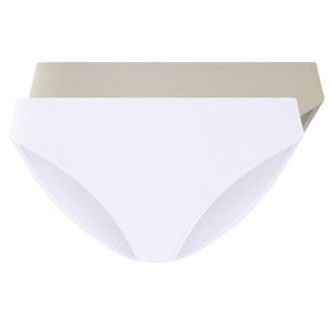 esmara® Dámské kalhotky, 2 kusy (béžová/bílá, Xs(32/34))