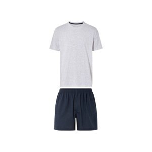 Livergy® Pánské pyžamo (světle šedá / navy modrá, XL (56/58))