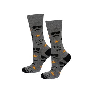 Soxo Pánské ponožky (šedá/oranžová)