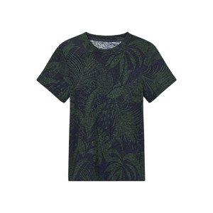 lupilu® Chlapecké lněné triko (122/128, navy modrá / zelená)