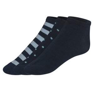 esmara® Dámské nízké ponožky s BIO bavlnou, 3 páry (navy modrá / modrá, 39/42)