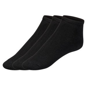 esmara® Dámské nízké ponožky s BIO bavlnou, 3 páry (černá, 39/42)
