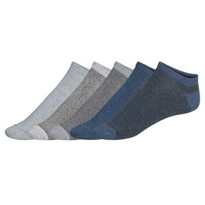 Livergy® Pánské nízké ponožky s BIO bavlnou, 5 párů (navy modrá / šedá, 43-46)