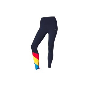 Crivit Dámské funkční legíny Lidl-Trek (navy modrá / žlutá / červená, XS (32-34))