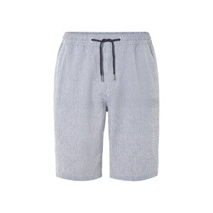 Livergy® Pánské teplákové kraťasy (pruhy / navy modrá / bílá, L (52/54))