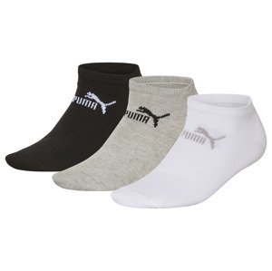 Puma Dámské / Pánské nízké ponožky, 3 páry (bílá/šedá/černá, 39-42)