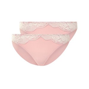 esmara® Dámské kalhotky s krajkou, 2 kusy (světle růžová, Xs(32/34))