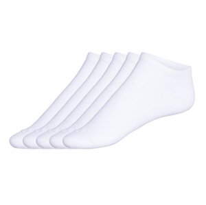 Livergy® Pánské nízké ponožky s BIO bavlnou, 5 párů (bílá, 39-42)