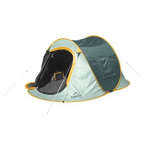 Pop-up kempinkový stan pro 2 osoby (zelená/žlutá)