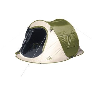 Pop-up kempinkový stan pro 2 osoby (béžová/zelená)