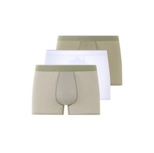 Livergy® Pánské boxerky, 3 kusy (olivová/bílá, 7/Xl)