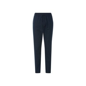 Livergy® Pánské kalhoty "Straight Fit" s podílem lnu (navy modrá, XL (56/58))