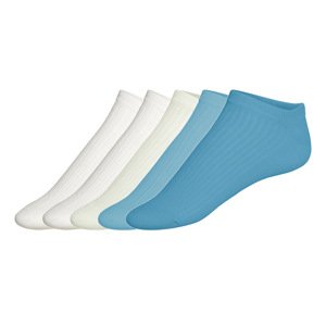 esmara® Dámské nízké ponožky s BIO bavlnou, 5 párů (krémová/modrá/šedá, 35-38)