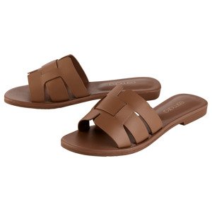 esmara® Dámské kožené pantofle (hnědá, 41)