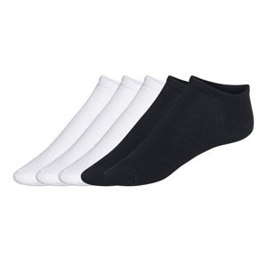 Livergy® Pánské nízké ponožky s BIO bavlnou, 5 párů (bílá/černá, 39-42)