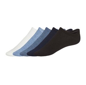 Livergy® Pánské nízké ponožky, 5 párů (bílá/modrá/černá, 39/42)