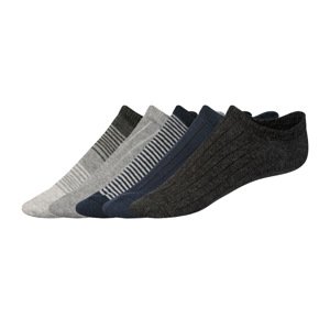 Livergy® Pánské nízké ponožky, 5 párů (šedá / navy modrá, 39/42)