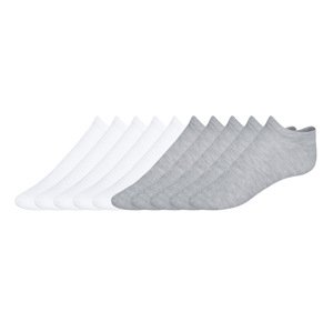 esmara® Dámské nízké ponožky, 10 párů (bílá/šedá, 39-42)