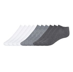 Livergy® Pánské nízké ponožky, 10 párů (šedá/bílá, 43-46)
